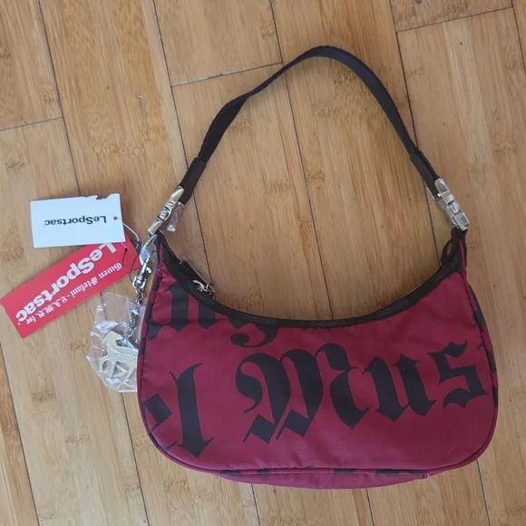 NWT L.A.M.B. LeSportsac By Gwen Stefani Small Hella Hobo Red - Picture 10 of 13